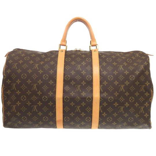 LOUIS VUITTON Boston Duffel bag M41424 Monogram canvas Brown Monogram Keepall 55 mens Used Authentic