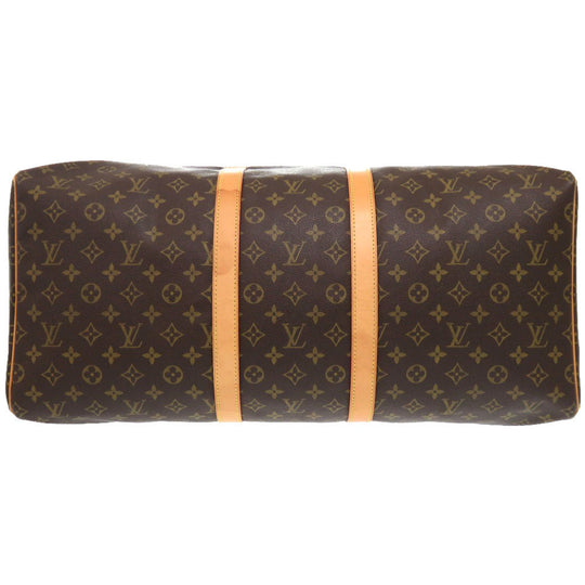 LOUIS VUITTON Boston Duffel bag M41424 Monogram canvas Brown Monogram Keepall 55 mens Used Authentic