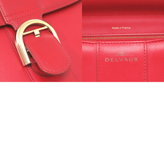 DELVAUX Handbag leather Lipstick Brillon MM Women Used Authentic