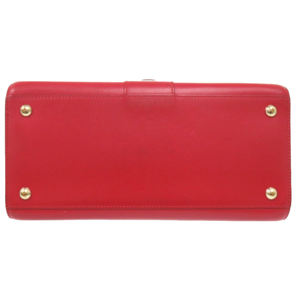 DELVAUX Handbag leather Lipstick Brillon MM Women Used Authentic