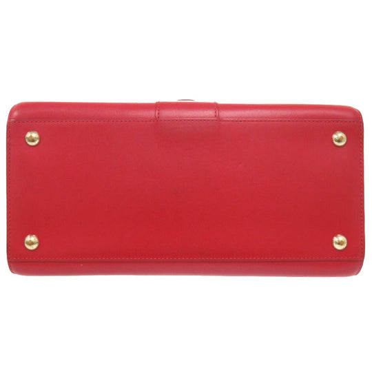 DELVAUX Handbag leather Lipstick Brillon MM Women Used Authentic