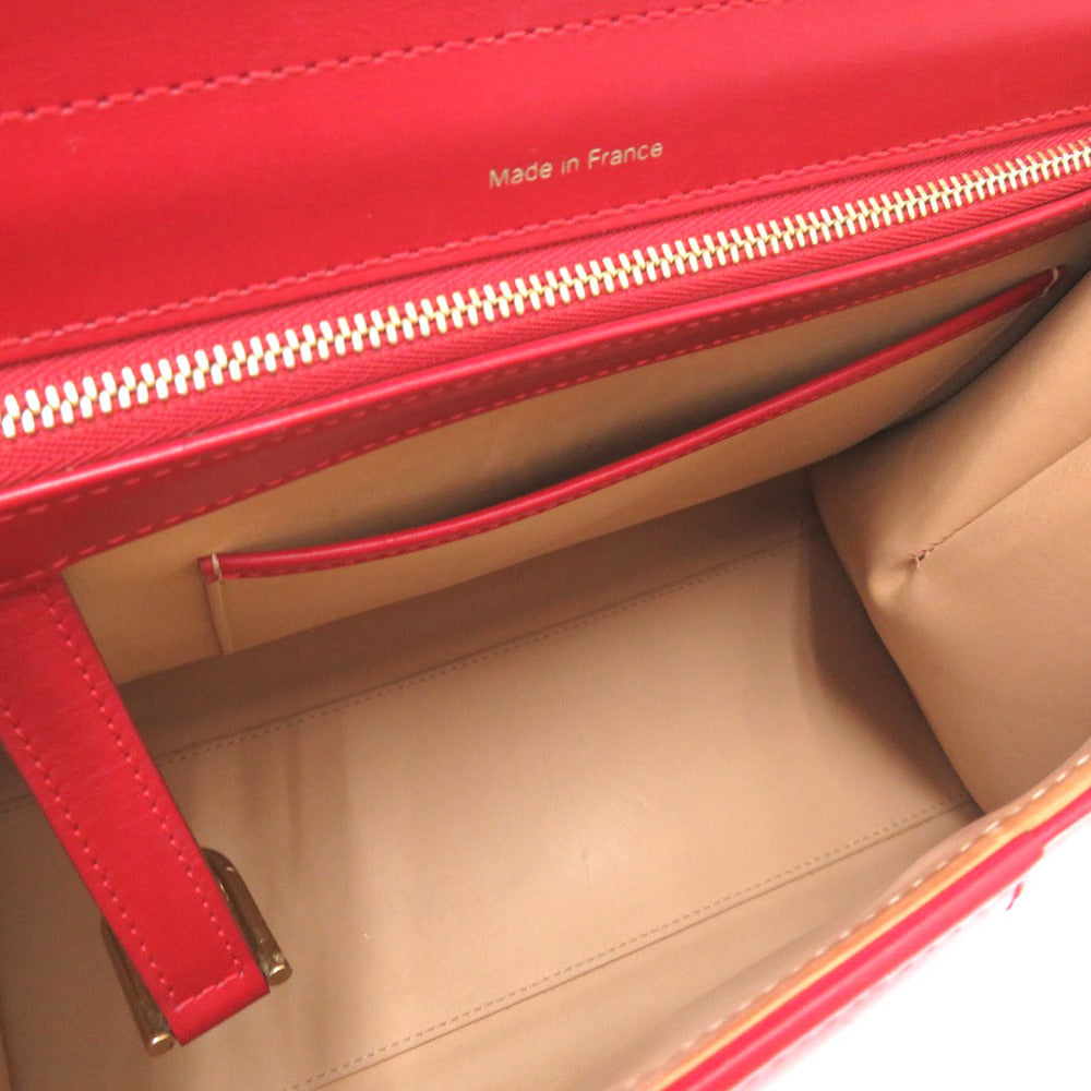 DELVAUX Handbag leather Lipstick Brillon MM Women Used Authentic