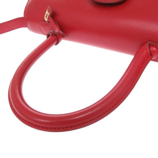 DELVAUX Handbag leather Lipstick Brillon MM Women Used Authentic