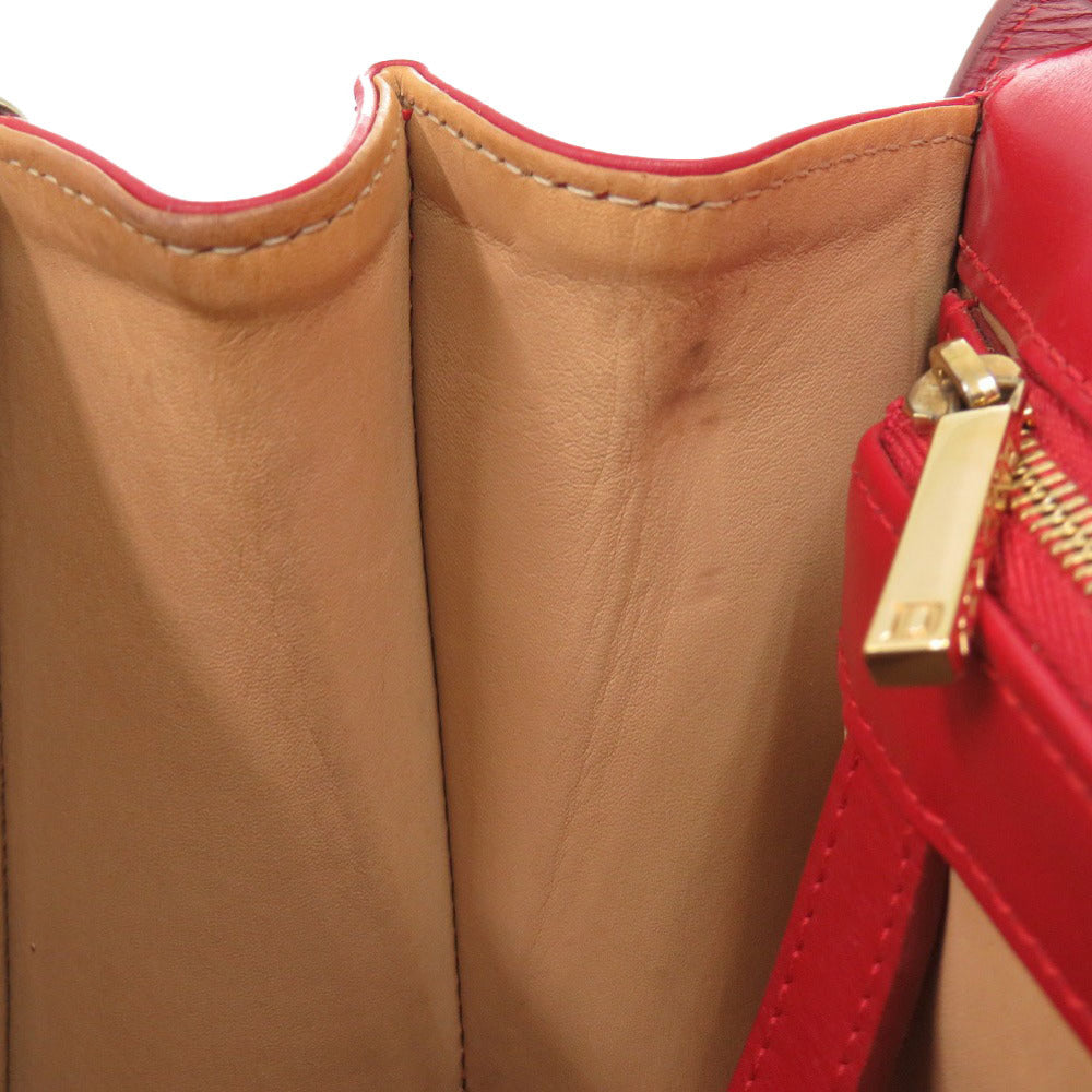 DELVAUX Handbag leather Lipstick Brillon MM Women Used Authentic