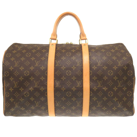 LOUIS VUITTON Boston Duffel bag M41426 Monogram canvas Brown Monogram Keepall 50 mens Used Authentic