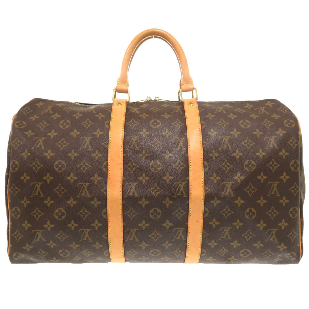 LOUIS VUITTON Boston Duffel bag M41426 Monogram canvas Brown Monogram Keepall 50 mens Used Authentic
