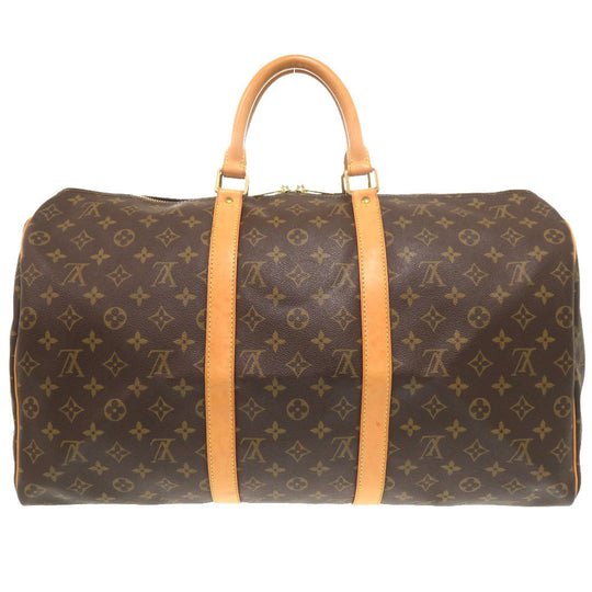 LOUIS VUITTON Boston Duffel bag M41426 Monogram canvas Brown Monogram Keepall 50 mens Used Authentic