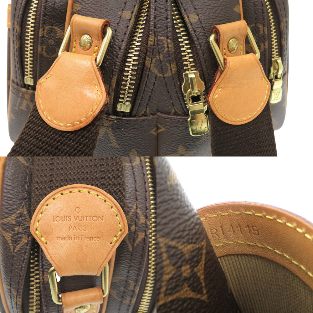 LOUIS VUITTON Shoulder Bag M45254 Monogram canvas Brown Monogram Reporter PM mens Used Authentic