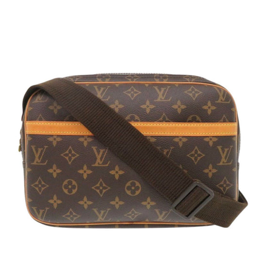 LOUIS VUITTON Shoulder Bag M45254 Monogram canvas Brown Monogram Reporter PM mens Used Authentic