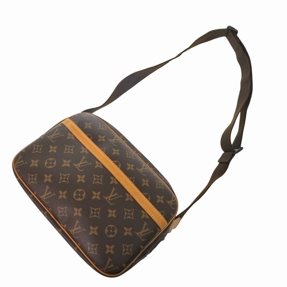 LOUIS VUITTON Shoulder Bag M45254 Monogram canvas Brown Monogram Reporter PM mens Used Authentic
