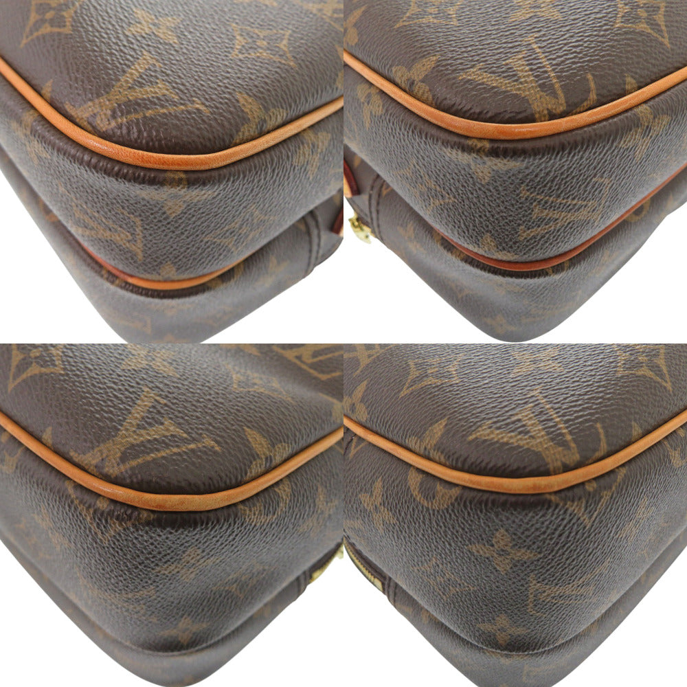LOUIS VUITTON Shoulder Bag M45254 Monogram canvas Brown Monogram Reporter PM mens Used Authentic