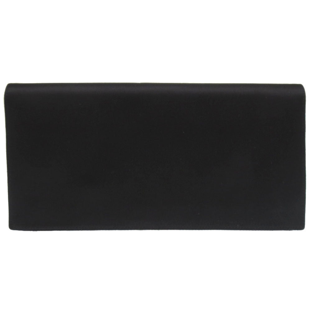 HERMES Clutch bag Satin black Fako Women(Unisex) Used Authentic