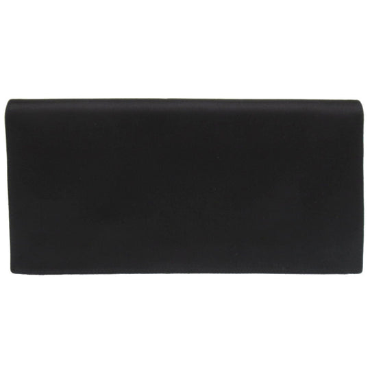 HERMES Clutch bag Satin black Fako Women(Unisex) Used Authentic