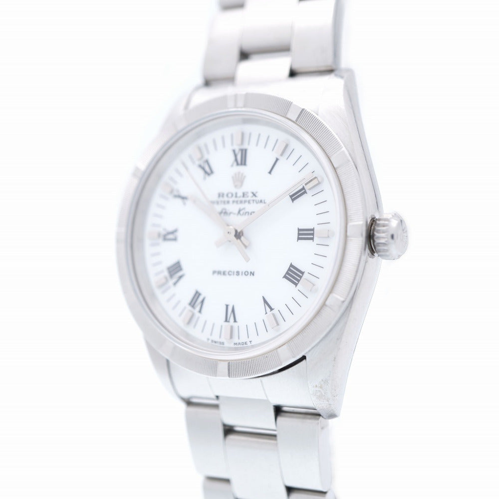 ROLEX Watches Mechanical Automatic 14010 Stainless Steel white Mechanical Automatic Air king white dial mens Used Authentic
