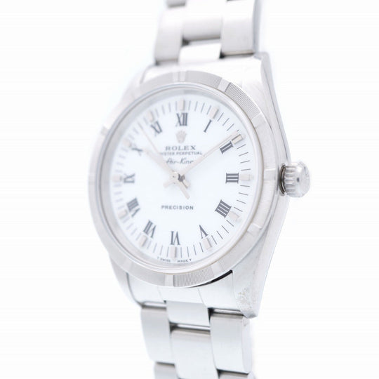 ROLEX Watches Mechanical Automatic 14010 Stainless Steel white Mechanical Automatic Air king white dial mens Used Authentic