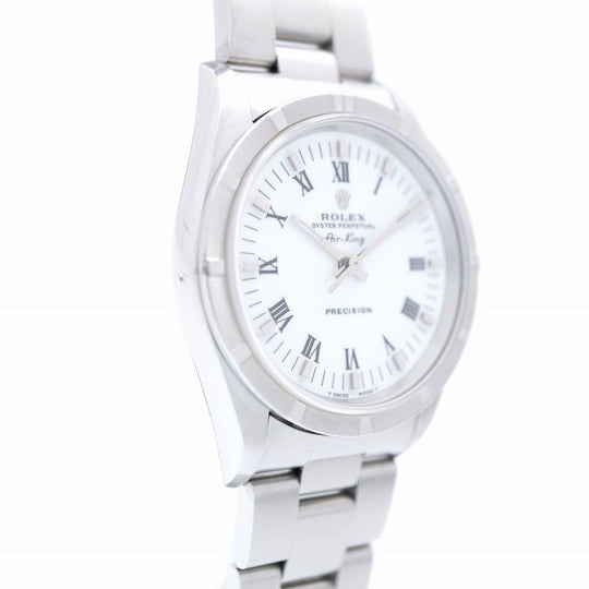 ROLEX Watches Mechanical Automatic 14010 Stainless Steel white Mechanical Automatic Air king white dial mens Used Authentic
