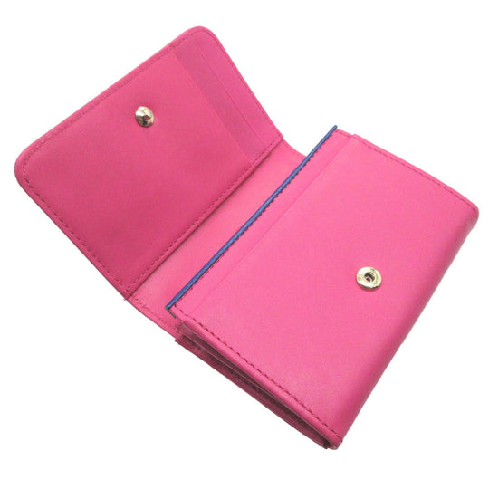 Paul Smith Bifold Wallet leather pink Compact wallet Women Used Authentic