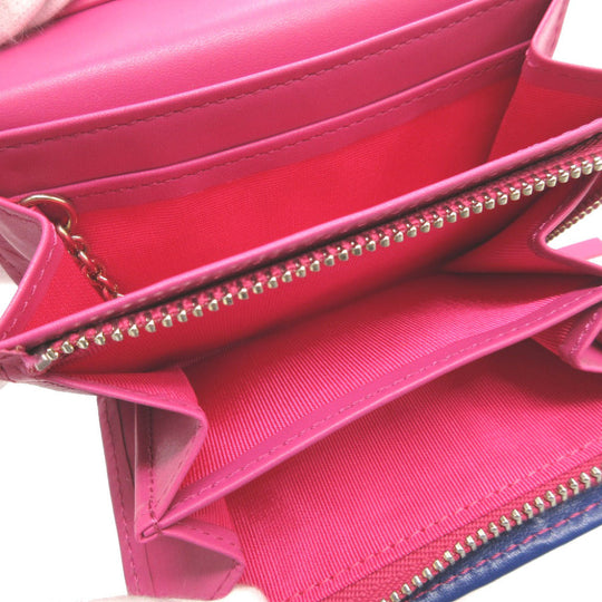 Paul Smith Bifold Wallet leather pink Compact wallet Women Used Authentic