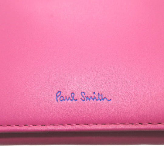 Paul Smith Bifold Wallet leather pink Compact wallet Women Used Authentic