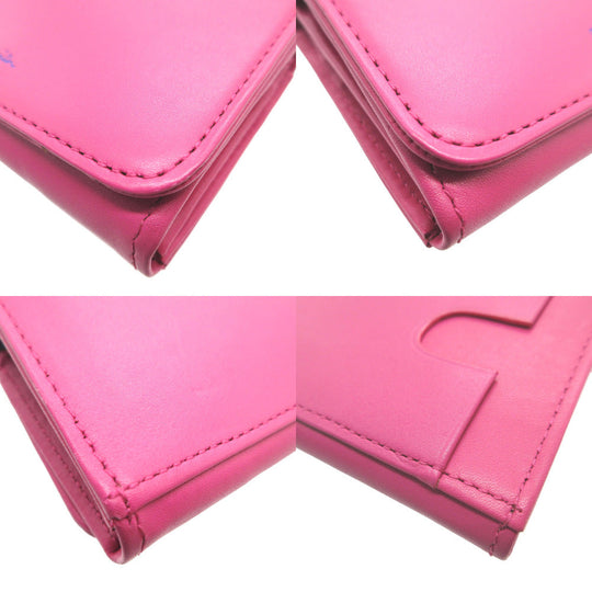 Paul Smith Bifold Wallet leather pink Compact wallet Women Used Authentic
