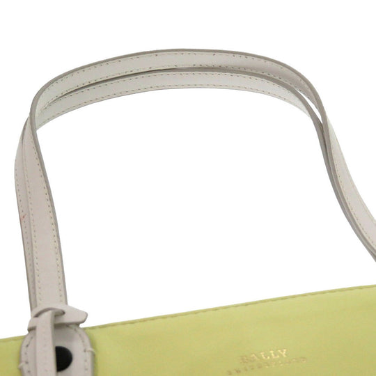 BALLY Tote Bag leather yellow Women Used Authentic