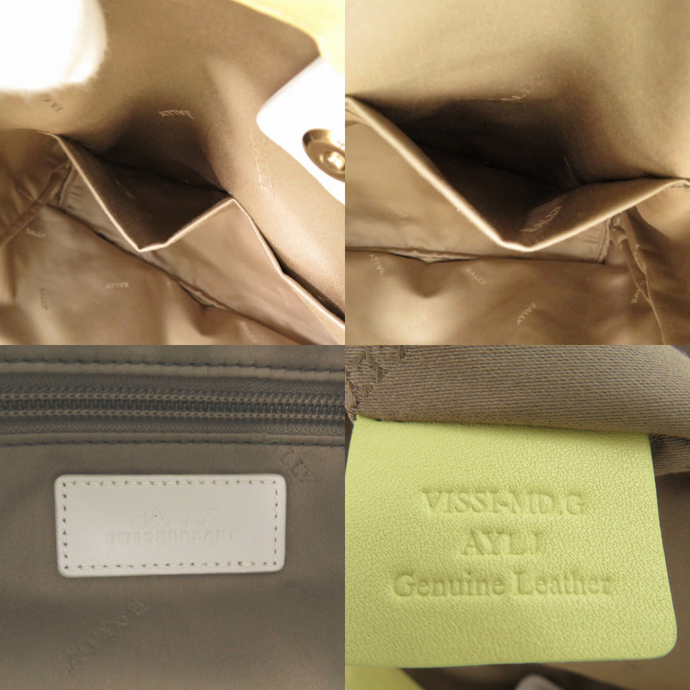 BALLY Tote Bag leather yellow Women Used Authentic