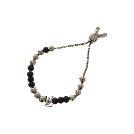 LOUIS VUITTON bracelet M00512 metal Silver Monogram Beads blur Rubbed t Women Used Authentic