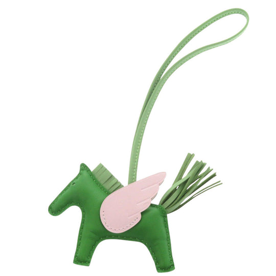 HERMES key ring Annuomiro, Swift Vert Yucca Bag charm Rodeo Pegasus PM unisex(Unisex) Used Authentic
