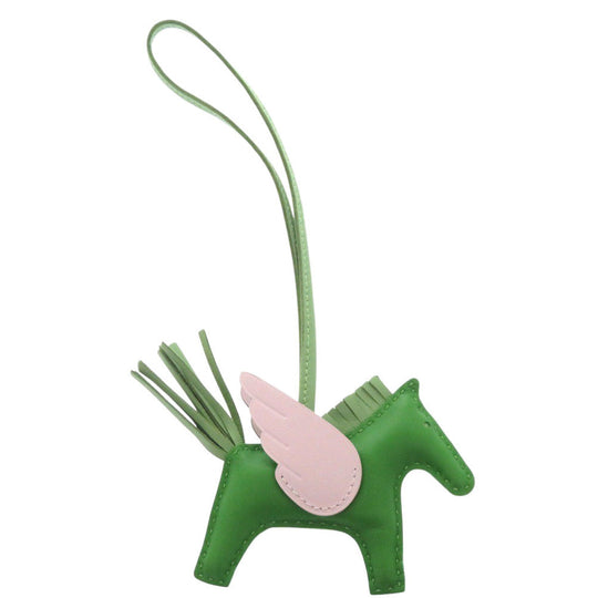 HERMES key ring Annuomiro, Swift Vert Yucca Bag charm Rodeo Pegasus PM unisex(Unisex) Used Authentic