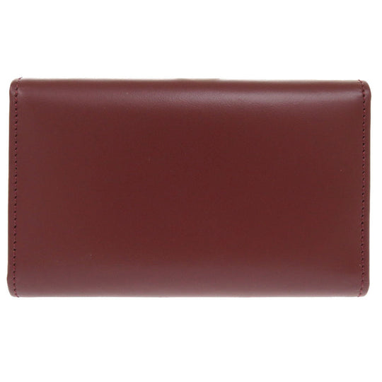 CARTIER Key case Key holder  leather wine-red Must Line Women Used Authentic