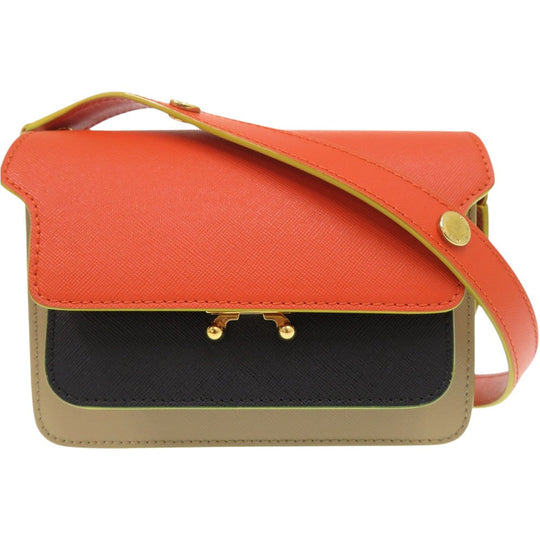 MARNI Shoulder Bag LV520Z248Y Calfskin multicolor TRUNK Mini Shoulder Bag Women Used Authentic