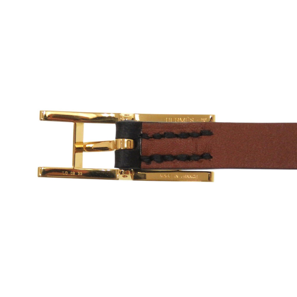 HERMES bracelet Vaux Swift Noir Beapi de Bourtour Women Used Authentic