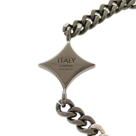 LOUIS VUITTON bracelet M00508 metal Silver LV Instinct mens Used Authentic