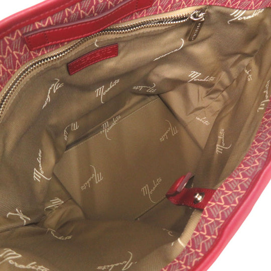 MORABITO Tote Bag PVC Red Autograph MORABITO PM Tote Bag Red Women Used Authentic