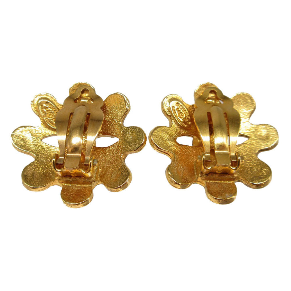 CHANEL Earring metal gold Vintage COCO Mark Women Used Authentic