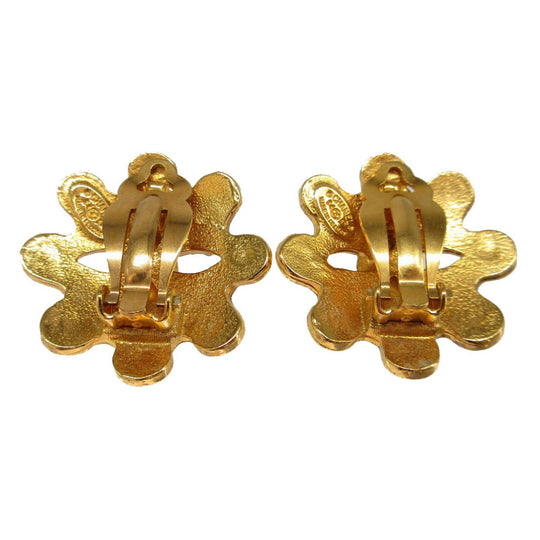 CHANEL Earring metal gold Vintage COCO Mark Women Used Authentic