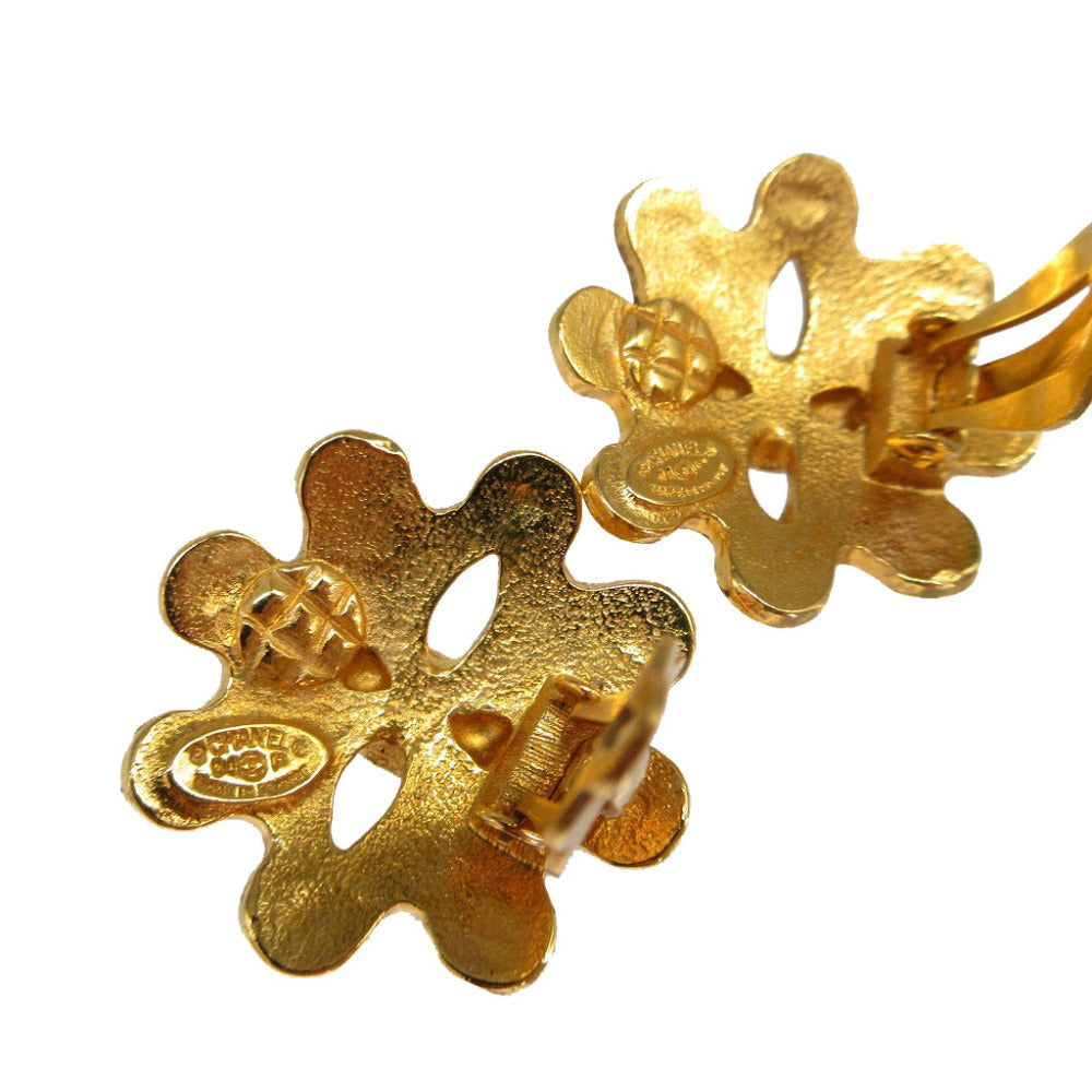 CHANEL Earring metal gold Vintage COCO Mark Women Used Authentic