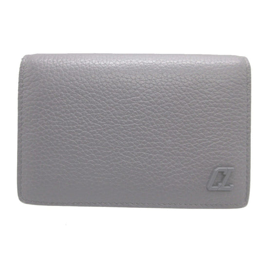Christian Louboutin Card Case leather gray name card holder LOUBEKA Women(Unisex) Used Authentic