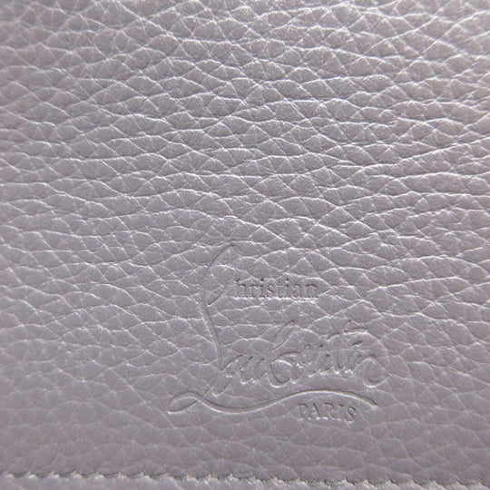 Christian Louboutin Card Case leather gray name card holder LOUBEKA Women(Unisex) Used Authentic