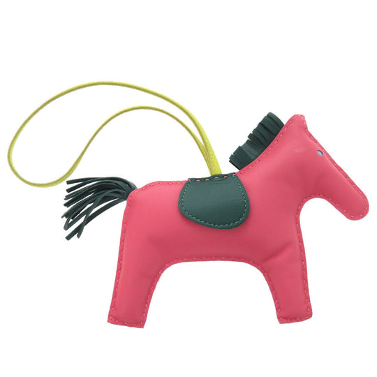 HERMES key ring Anyo Miro Rose azare Rodeo GM Women Used Authentic
