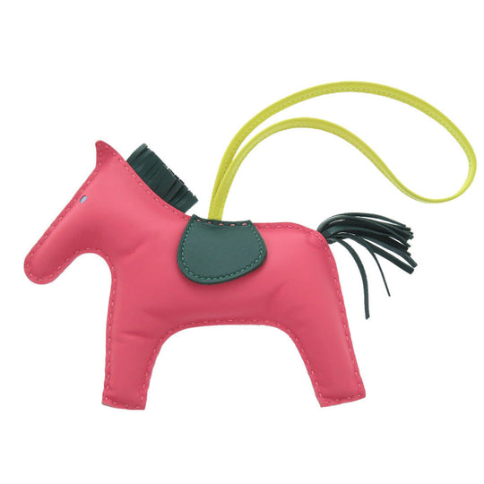 HERMES key ring Anyo Miro Rose azare Rodeo GM Women Used Authentic