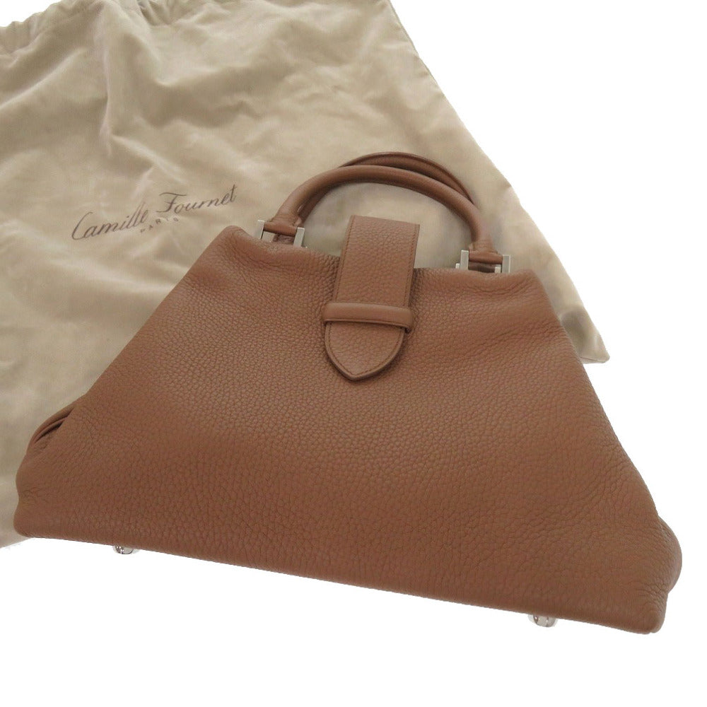 CAMILLE FOURNET Shoulder Bag leather Brown 2WAY sling bag Women Used Authentic