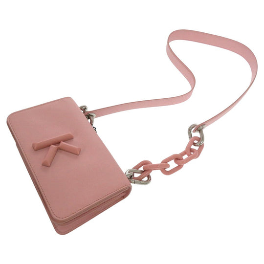 KENZO Shoulder Bag FA52SA320L2434 leather pink Kandy With logo Cross Sling bag Women Used Authentic