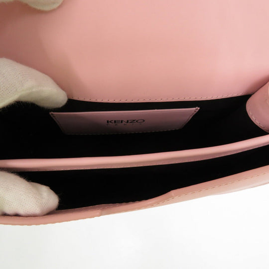 KENZO Shoulder Bag FA52SA320L2434 leather pink Kandy With logo Cross Sling bag Women Used Authentic