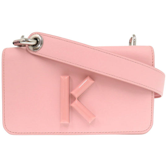 KENZO Shoulder Bag FA52SA320L2434 leather pink Kandy With logo Cross Sling bag Women Used Authentic