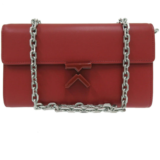 KENZO Long Wallet Purse leather Red FA62PM318L24 Women Used Authentic