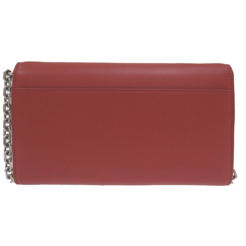 KENZO Long Wallet Purse leather Red FA62PM318L24 Women Used Authentic