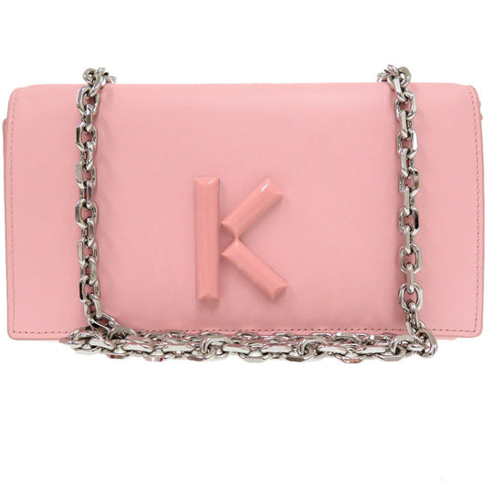 KENZO Long Wallet Purse leather Light pink FA52PM318L24 34 Women Used Authentic