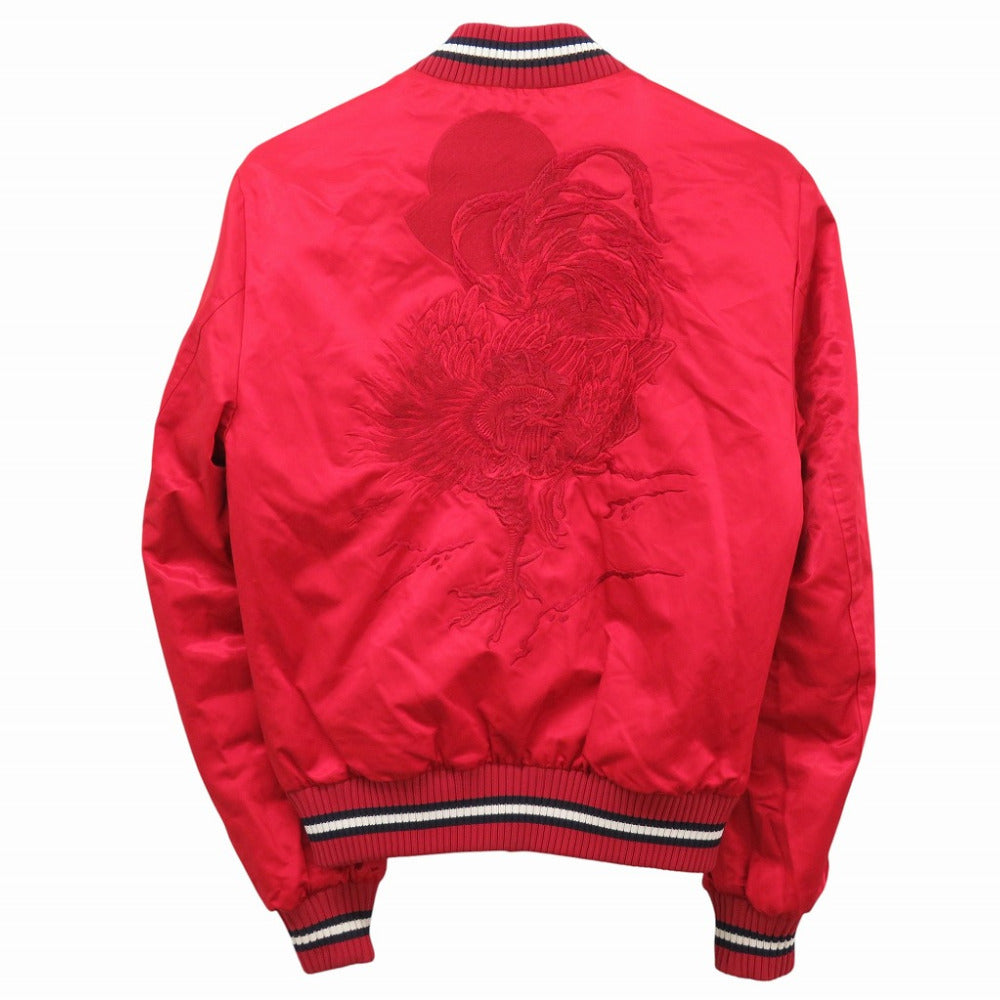 MONCLER Down jacket Nylon, Down Red DIDIER Reversible Sukajan Down Jacket mens zero size Used Authentic