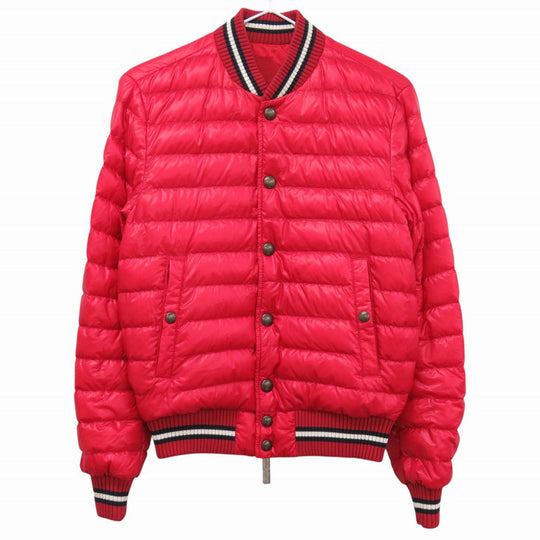 MONCLER Down jacket Nylon, Down Red DIDIER Reversible Sukajan Down Jacket mens zero size Used Authentic